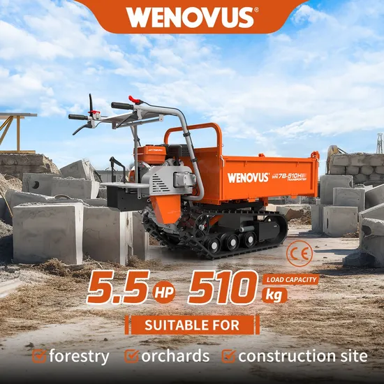 China Wenovus Wn7b-510h Transporter Durable Small Rubber Crawler Transporter for Sale Construction Crawler Dumper Track Transporter