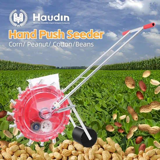 Efficient Adjustable Lightweight Manual Hand Push Peanut Corn Rice Seeder
