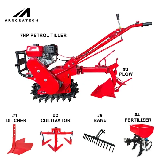 Gasoline Crawler Power Tiller for Trenching/Ditching/Plowing