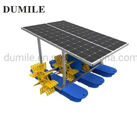 Eco-Friendly DC300/AC220 2200W Aquaculture Solar Power Permanent Magnet Paddle Wheel Aerator
