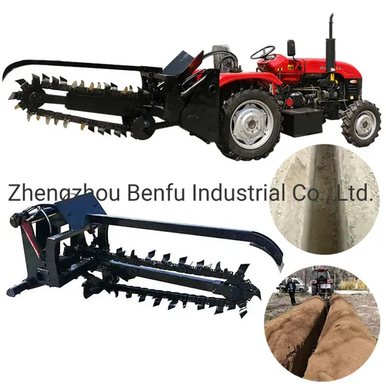 Industrial Cable Communication Pipeline Orchard Agriculture Planting Chain Trencher