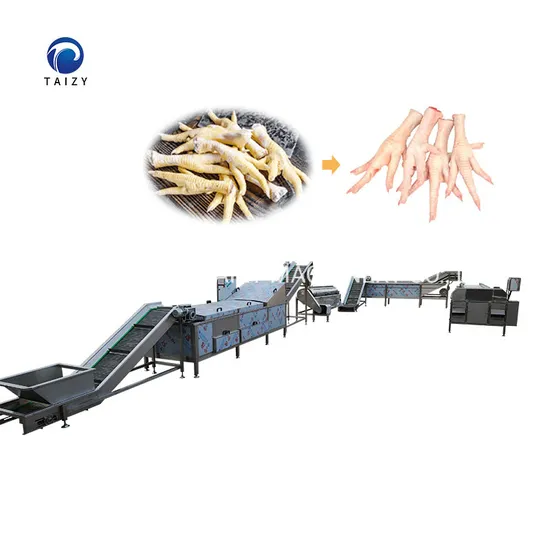 High Quality Chicken Paws Processing Plant Halal Chicken Feet Skins Peeling Machine