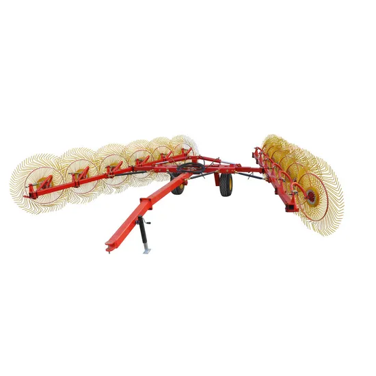 High Efficiency Pasture Machinery 4 Wheel 8 Wheel Hay Rake