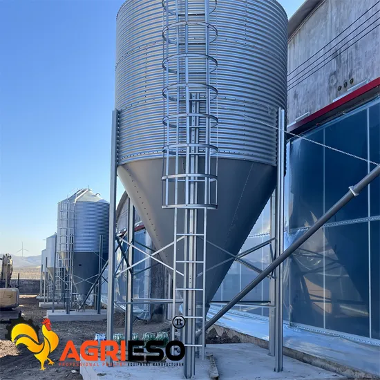 Agrieso 14 Ton Silo Durable Galvanized Silo for Poultry Farm Chicken Feed Storage