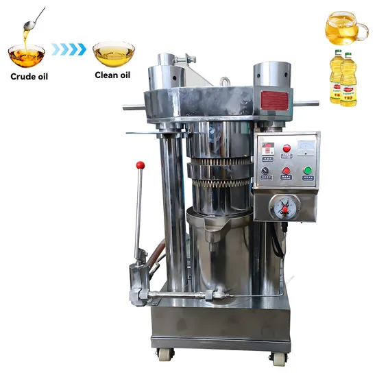 Industrial Palm Oil Press Extraction Processing/Compact Hydraulic Cold Press Oil Machine/Manufacturer Vertical Pressure Oil Produce