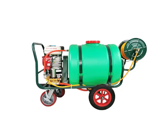 High Pressure Gasoline Petrol Engine Hand Push Trolley 120L 160L 300L 500L Tank Power Sprayer Agricultural Machine with Weels Hose Reel