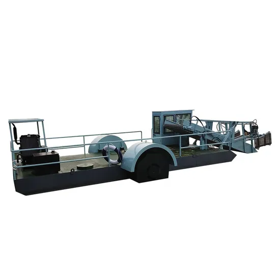 Paddle Wheel/Diesel Propelled Lotus Leaf Waterweeds Hyacinth Aquatic Plants Harvester for Sea/Occean