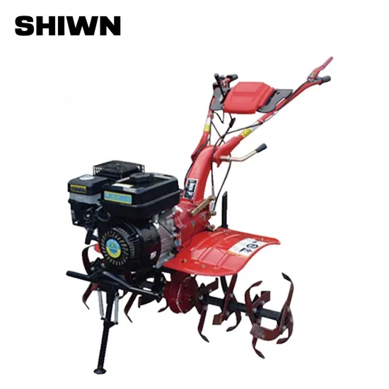 Shiwn 4 Stroke Walking Tractor Agricultural 212cc Mini Gasoline Garden Power Tiller