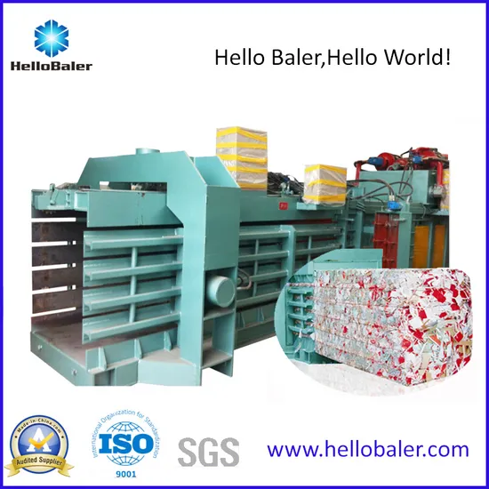 Waste plastic baler for baling strapping waste paper pulp metal tyre plastic bottles scrpas