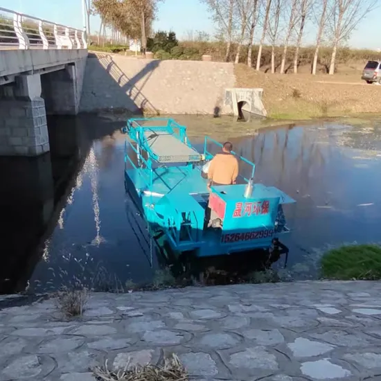 Diesel Engine Powered Small Floating Rubbish Collecting Boat