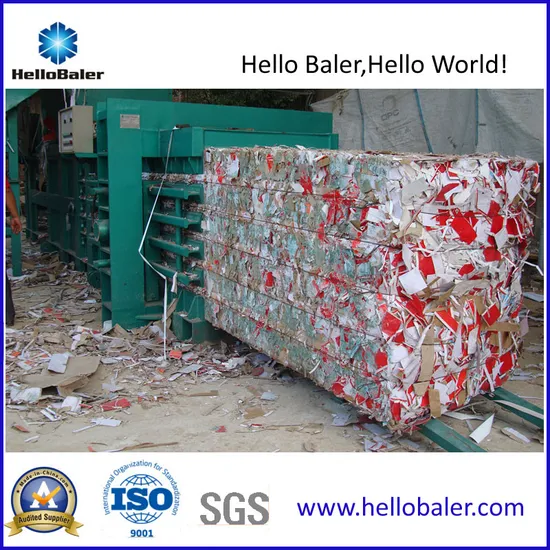 Automatic cardboard baling packaging strapping baler machine for strapping pressing waste paper pulp cardboard plastic scraps recycling
