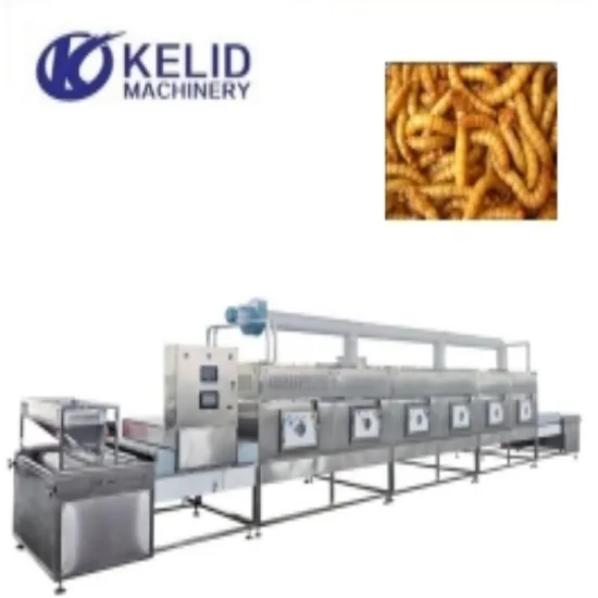 Automatic Tunnel Yellow Mealworms Microwave Dryer Drying Machine