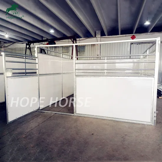 High Quality Hot DIP Galvanized Portable Horse Stable with Plastic Infilled Material