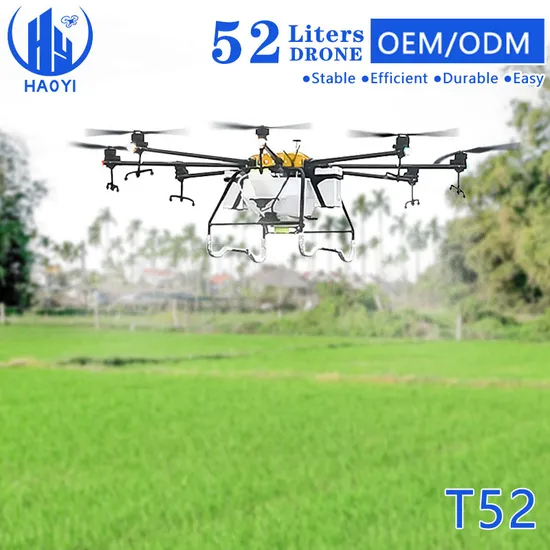 China High Tech Pesticide Spraying Drones Sprayer Fumigate Irrigation Agricultural Crop GPS RC 52L Large Capacity Control Drone with Brushless Motor