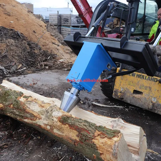 Threaded Cone Screw Hydraulic Wood Log Splitter Attachments for Excavator