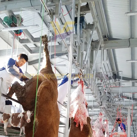 Cattle Slaughterhouse 80 Cattle Per Hour Halal Meat Processing Plant Cow Halal Abattoir Equipment Slaughtering Machine