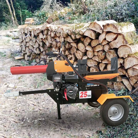 25 Ton Wood Hydraulic Log Splitter Wood Cutting and Splitter Machine