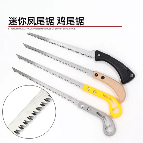 Wholesale Mini Hand Saw Garden Wall Saw Plastic Handle Fine Teeth Small Line Tail Saw Wooden Handle Chicken Tail Saw