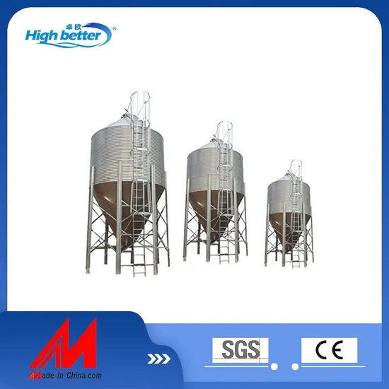 Galvanized Steel Silo for Poultry Farm Feed Equipment Grain Silo