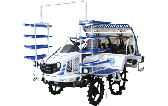 Hot selling Diesel engine Powerful Walking 8 row Automatic paddy rice planting machine 825 High-speed rice transplanter 2ZG-8QRX (Gasoline)