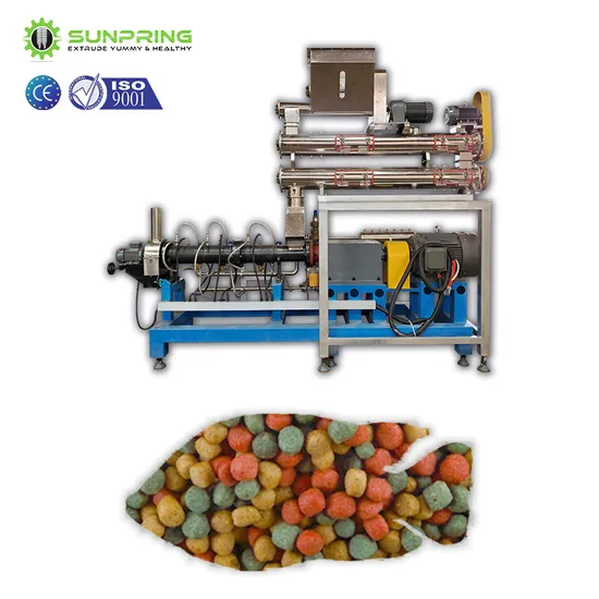 Sunpring 250 Kg Per Hour Fish Feed Extruder + Small Fish Feed Pellet Mill Making Extruder Machine