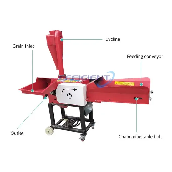 High Quality Agriculture Hay Forage Grass Silage Machine Chaff Cutter with Diesel Engine