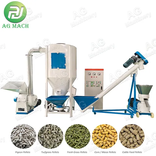 Livestock Feed Production Line Chicken Fish Rabbit Cattle Feed Processing Plant Animal Feed Pellet Machine Price