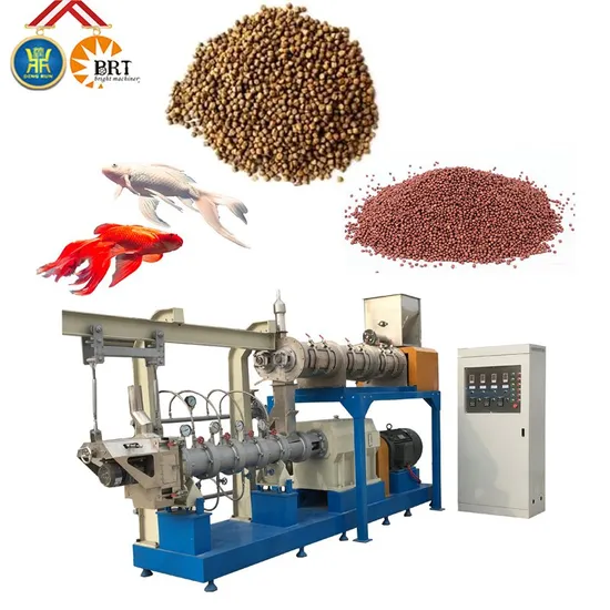 350kg Animal Fish Feed Production Pet Food Pellet Twin Screw Extruder Floating Feed Making Machine