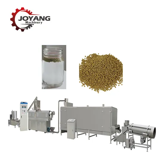Ornamental Floating Sinking Fish Food Extruder Line Aquatic Feed Make Machine