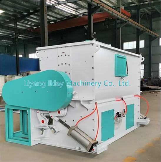 Single-Screw Ribbon Feed Mixer Machine Slhy Series Animal Fodder Blending Machine