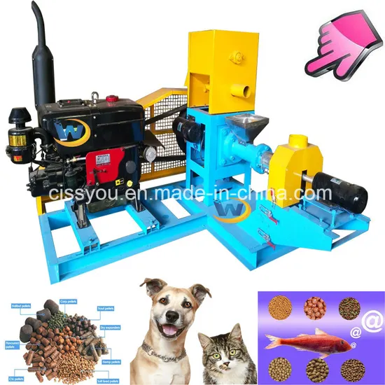 Wet Type Floating Fish Animal Feed Pellet Extruder Machine