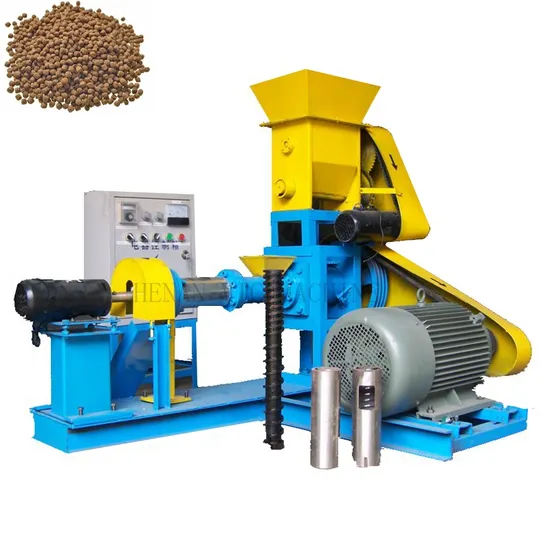 Farm Floating Sinking Fish Feed Poultry Pet Dog Cat Chicken Animal Food Pellet Extruder Procesing Making Machine