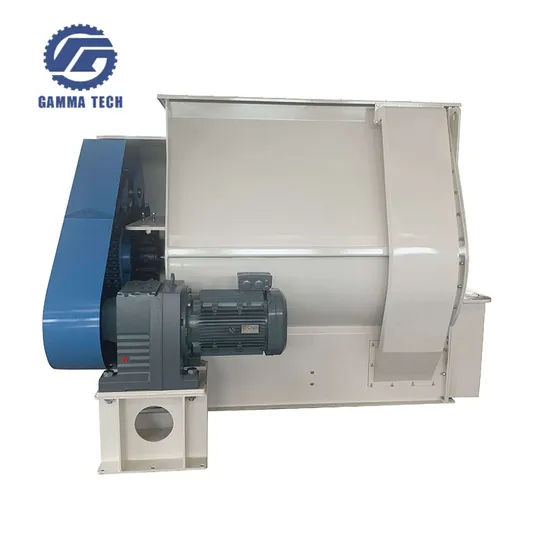 Factory Supply Automatic Double Shaft Blade Horizontal Type Animal Poultry Chicken Feed Mixer