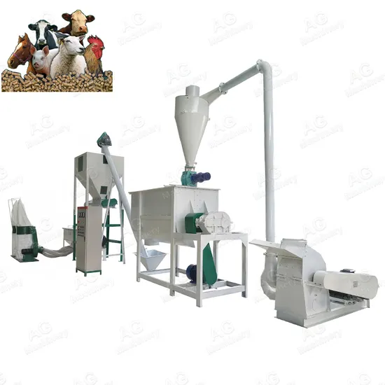 Animal Poultry Feed Production Line Sheep Cow Farm Equipment Feed Processing Machine