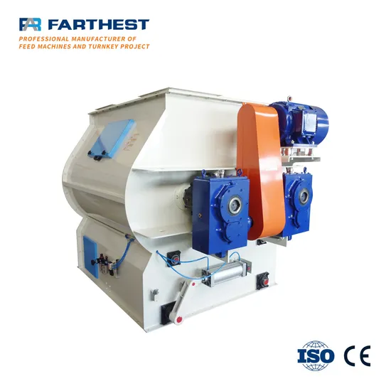 Hot Sale Electric Animal Feed Mill Double Shaft Mixer