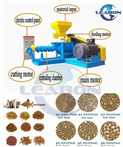 120-150kg/H Floating Fish Pellet Production Line with Packing Machine