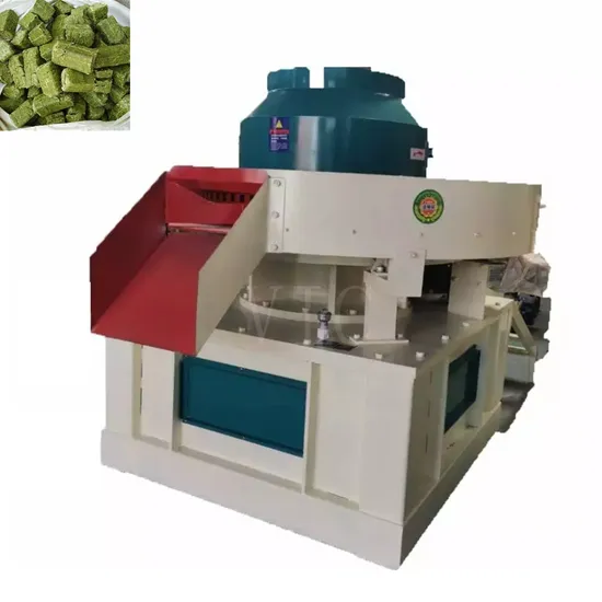 Full automatic wheat straw biomass briquette making forage hay grass solid waste coal block forming feed processing cube size alfalfa pellet press machine