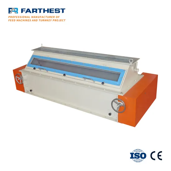 China Supplier Aquatic Shrimp Feed V Shaped Roller Pellet Crumble Machine