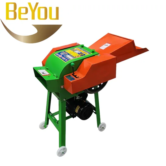 Electric Cattle Hay Cutting Crusher Machine 4 Blades Animal Feed Chaff Cutter Chopping Machine with Hammer