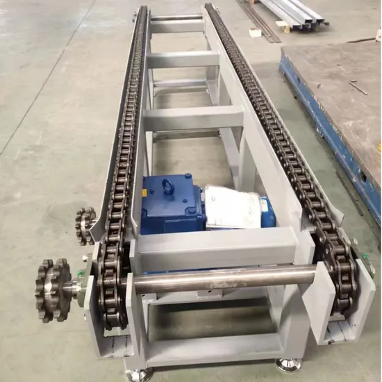 China Factory Customized Remote Guidance Manganese Steel Bestselling Continuous Beverage Industry Glass Bottle Chain Conveyor