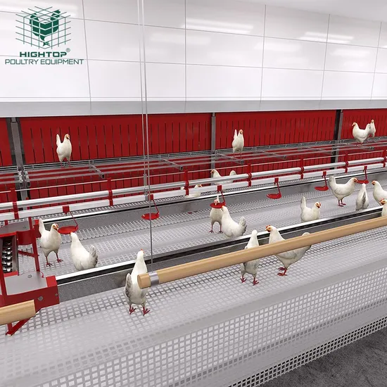 Poultry Farm Automatic Chicken Pan Feeding Line System For Floor Raising System