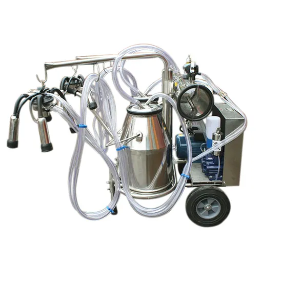 Easy Working Mobile Tengjun Yz-II Vacuum Pumpt Typed Double Buckets Milking Machine