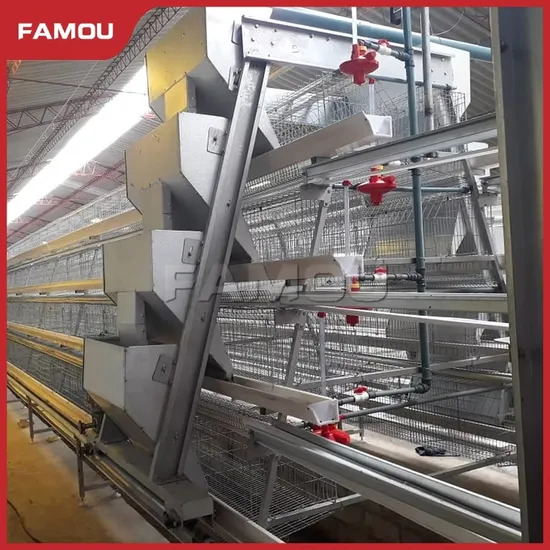 Famou Poultry Equipment Automatic Feeding Ladder Type Poultry Chicken Tray Feeding System
