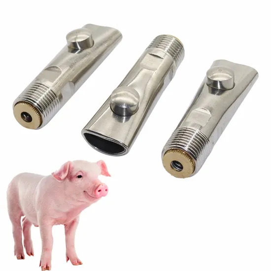 Livestock Equipment Thread 20mm 1/2" Thickening Stainless Steel Pig Nipple Drinking Pig Farming Automatic Feed Water Tools