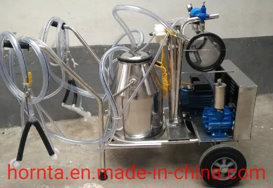 Electric Piston Tupe Single Bucket Milking Machine for Cow Farm