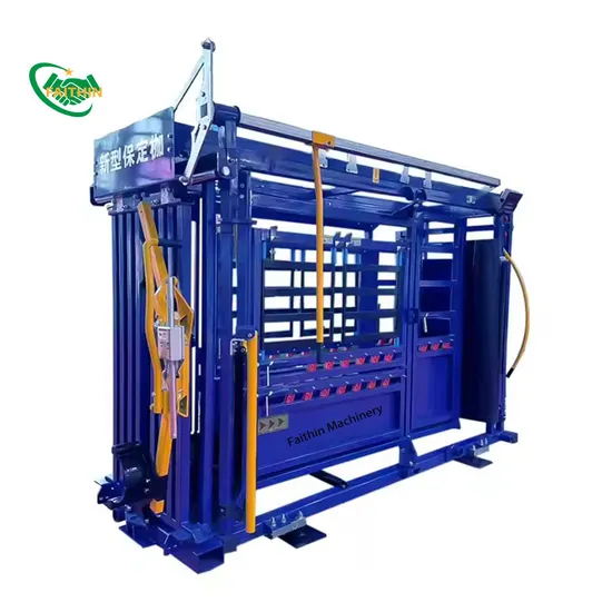 Hot Sell Cattle Restraining Frame with Weighing Handling Cattle Restraining Equipment for Animal Husbandry Cattle Restraining Frame