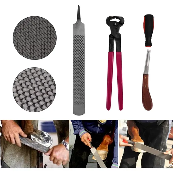 Horse Farrier Hoof Nipper Trim Shoeing File Rasp Handle Hoof Cutter Tool Horse Care Accessory Cutter Handle Knife Tools