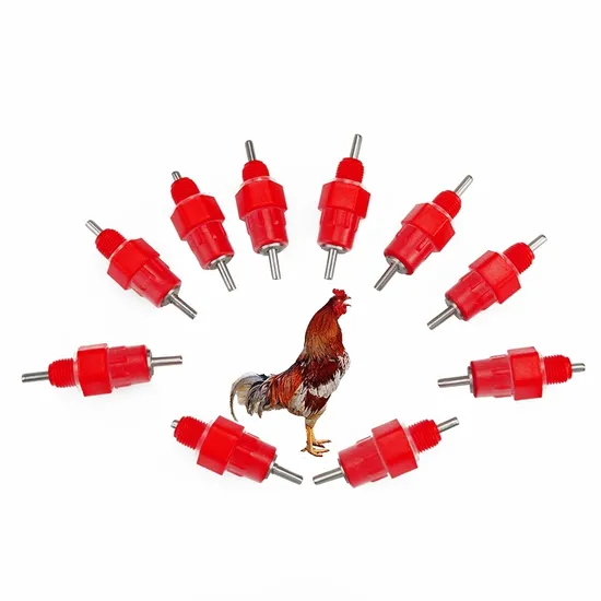 Chicken Tools Automatic Waterers Cages Red Nipples Chicken Farming Equipment Wholesale
