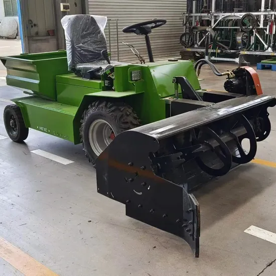 Eco-Friendly Electric Feed Pusher Animal Farm Sweeper with Tractor Bucket and Disinfection Tank Truck