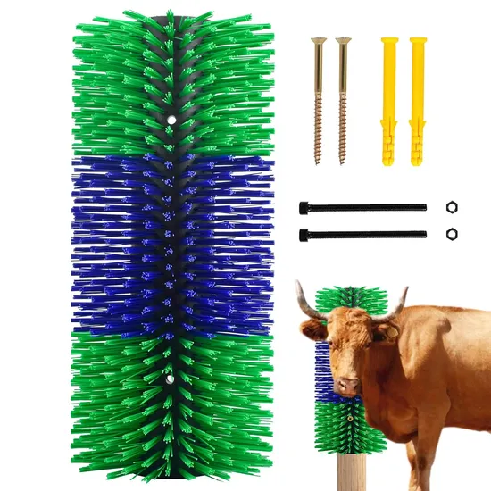 Customizable Cow Brush with Durable Filament for Farm Livestock Cleaning